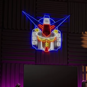 Lámpara LED de Personaje de Anime Cailemeng, Robot de Combate, Decoración de Pared para Cuarto de Juegos Infantil, <span class=keywords><strong>Manga</strong></span>, Luz Nocturna, Traje Mecánico, Letrero de Neón, IP65 - Product Image 4