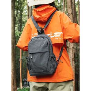 Unisex Lightweight Backpack 13 Inches Solid Color Adjustable Straps Detachable Handle For Outdoor Hiking Sports Travel - Product Image 4