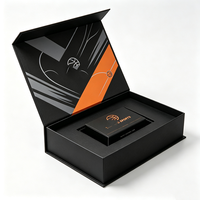 Boîte cadeau en papier magnétique pliable écologique sur mesure avec gaufrage UV et grand logo pour tasses à café et irrigateurs dentaires