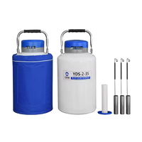 Conteneur d'azote liquide en alliage d'aluminium 2L avec bouche de calibre 35mm