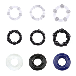 Gratis Aangepaste Doos-3 Stks/set Siliconen Transparante Penisring Mannelijke Ejaculatie Vertraging Haar Cirkel Langdurige Erectie Ringen - Product Image 2