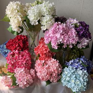 Fleurs d'hortensia artificielles Jinxi 30cm-100cm en soie pour décoration de mariage, plafond de salle, allée et arrangements au sol - Product Image 1