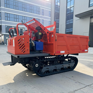 Chargeuse sur chenilles diesel de 1 tonne avec benne hydraulique, pompe et engrenages, moment de charge élevé pour ferme/verger/rizière, certifiée CE - Product Image 2