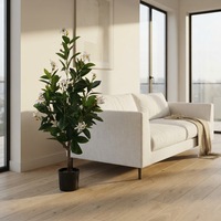 Arbre artificiel en pot à fleurs d'oranger, plante à fleurs d'agrumes pour la décoration intérieure de la maison, de l'hôtel, du bureau, aménagement paysager intérieur, vente en gros d'usine