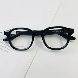 Fashion Designer Glasses Unisex Acetate Fiber Glasses Frame Thick Frame Korean Version Can Be Equipped With Myopia Glasses