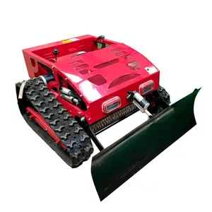 Uzaktan kumanda çim biçme makinesi kar küreği benzinli motor çim kesme bahçe makinesi ile kar küreği