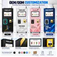 Distributeur automatique de café intelligent avec logo et autocollant personnalisés, distributeur automatique de shakes protéinés 24h/24 sans surveillance
