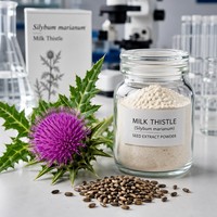 Extrait de Chardon-Marie en Poudre de Qualité Alimentaire Naturelle 80% Silimarine Emballé Sous Vide pour la Santé du Foie
