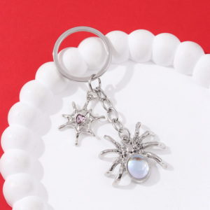 พวงกุญแจเคลือบลายใยแมงมุมสุดสร้างสรรค์ ซีรีส์ Chaton Inlay สไตล์นีโอโกธิคสุดแปลกตา ของตกแต่งกระเป๋าเป้สะพายหลังสำหรับ<span class=keywords><strong>เพื่อน</strong></span> ของขวัญแฮนด์เมด - Product Image 6