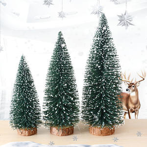 Mini Árbol de Navidad de Agujas de Pino, Adornos de Cedro Blanco con Agujas Flocadas, Decoraciones de Escritorio, Mini Árbol de Navidad - Product Image 3