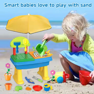 Table d'été 2 en 1 pour enfants, pour les activités de plage et de <span class=keywords><strong>sable</strong></span>, <span class=keywords><strong>bac</strong></span> à <span class=keywords><strong>sable</strong></span> en plastique avec parasol, table à <span class=keywords><strong>eau</strong></span> et à <span class=keywords><strong>sable</strong></span> - Product Image 3