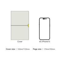 Carnet de Notes Luxe Deluxe A6 Personnalisé Mignon Mini de Poche en Cuir PU pour Filles Femmes
