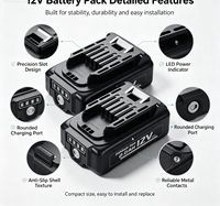 Batterie au lithium rechargeable BL1041B 10,8 V 4 Ah pour perceuse sans fil, avec protection contre les surcharges 500, noire, fournie par l'usine