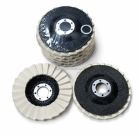Disque à lamelles en feutre de laine de 4,5 pouces (115 mm) pour meuleuse d'angle, polissage miroir de l'acier inoxydable