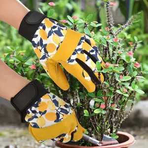 Leder Tough Cowhide Work Garten handschuhe für Frauen Thorn Proof, Arbeits handschuhe zum Jäten, Graben, Pflanzen, Angeln
