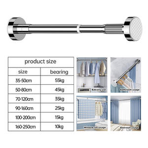 Offre Spéciale droite télescopique industriel anti-dérapant salle <span class=keywords><strong>de</strong></span> bain <span class=keywords><strong>baignoire</strong></span> coin douche <span class=keywords><strong>tringle</strong></span> à <span class=keywords><strong>rideau</strong></span> en forme <span class=keywords><strong>de</strong></span> l - Product Image 4