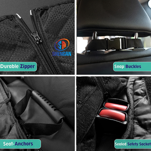 Coprisedile posteriore Premium per cani-coprisedile per auto impermeabile per cani nero Plaid impermeabile personalizzato <span class=keywords><strong>Nylon</strong></span> 1 pz/opp Bag 4 stagioni - Product Image 6