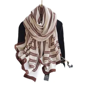 Middle East burst cotton hemp scarf women fall winter new style warm Muslim fashion scarf wholesale