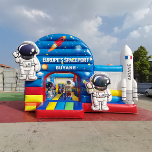 Castillo inflable comercial para fiestas infantiles con tobogán y zona de saltos, castillo hinchable espacial. - Product Image 1