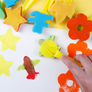 60 pièces de brosse éponge en mousse haute densité enfants peinture peinture peinture à l'huile ensemble d'outils - Product Image 2