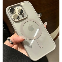Étui de téléphone portable transparent de luxe avec recharge magnétique sans fil pour iPhone 16 Pro Max 15 14 13 12 11 Coque de protection