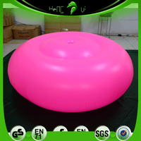 Cojín de agua redondo inflable Rosa Sexy, cama de PVC personalizada para piscina