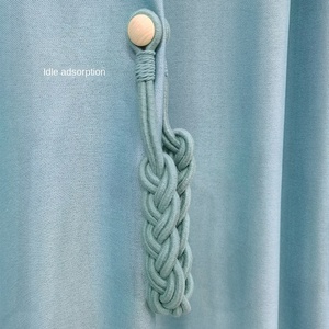 Magnetic <strong>Curtain</strong> <strong>Grey</strong> Holdbacks Simple Tied Rope <strong>Curtain</strong> <strong>Tie</strong> <strong>Backs</strong> for Window <strong>Curtain</strong> Decoration - Product Image 5
