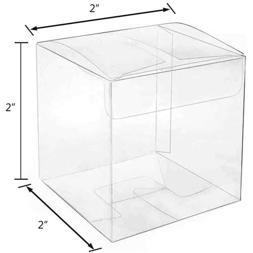 Custom Square Transparent Pet Pvc Clear Pastic Cake Box with Handle