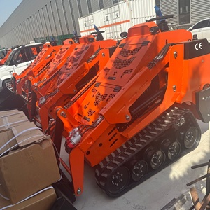 Miễn phí vận chuyển HTF-1100L Mini Skid chỉ đạo Bộ nạp Kubota động cơ diesel nhỏ Crawler/theo dõi/bánh phía trước lật với xô - Product Image 4