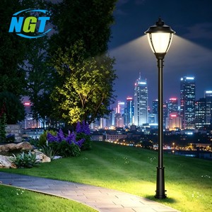 Hampton Column Light with Cross | European Vintage Classic Column Lamp Exterior Engineering Path Lan | ポールライト | 3ttwwmaaxx