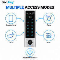 Système de contrôle d'accès biométrique par reconnaissance faciale V3-Wifi en métal, étanche pour extérieur, avec terminal de contrôle d'accès par carte EM/Mifare