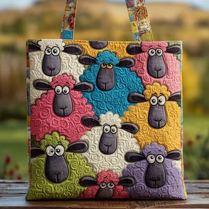 Зимняя сумка-тоут 2026 из холщовой ткани с принтом «Овечка», без ручек, 300 г, функциональная сумка для хранения - Product Image 5