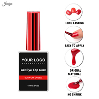 Kit de voyage portable 2 pièces de vernis à ongles en gel avec logo personnalisé, emballage sous blister, gel UV effet œil de chat pour nail art et manucure