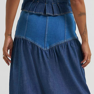 Jupe en jean pour femme de qualité supérieure avec poches latérales, nouvelle collection, tenue décontractée, prix abordable, jupes pour femme en promotion - Product Image 4