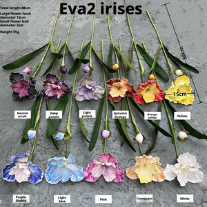LO-804 <span class=keywords><strong>Iris</strong></span> artificielles en EVA à 2 têtes, style <span class=keywords><strong>jardin</strong></span>, pour la décoration <span class=keywords><strong>de</strong></span> mariages, d'événements et <span class=keywords><strong>de</strong></span> la maison (vente en gros) - Product Image 2