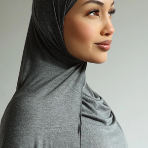 Hijab en jersey de bambou respirant 2026 avec logo personnalisé pour femmes musulmanes – Prix de gros usine OEM - Product Image 2