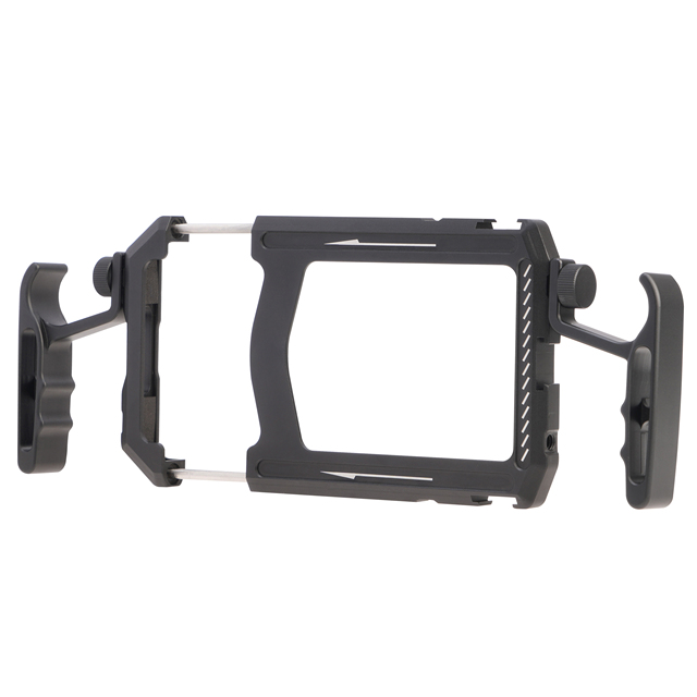New Smartphone Cage Video Rig Dual Handle Grip for Iphone 15 14 13 12 Android Phone Mic Light Photography Vlog
