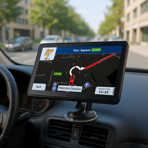 Navegador GPS con pantalla táctil de 9 pulgadas para autos y caravanas, 16GB, actualizaciones de mapas de por vida, sistema de navegación por voz paso a paso. - Product Image 2