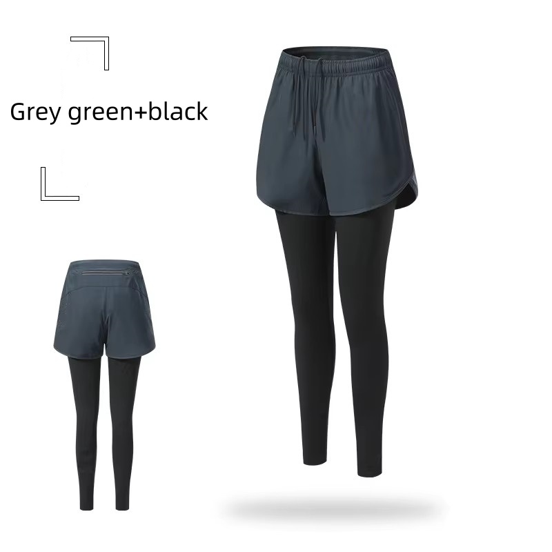 Gray-green black trousers (women)