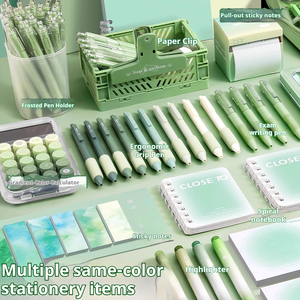 Bolsa de Papelería de Gran Capacidad con Diseño Verde Personalizado al por Mayor, Kit de Papelería para Niños, Set de Papelería para Regalos de Festivales - Product Image 3