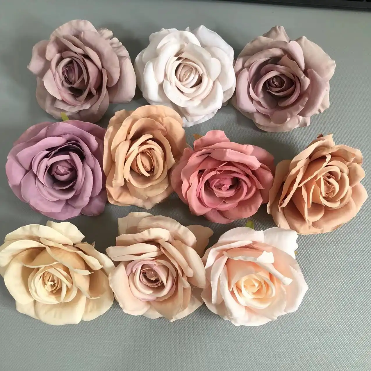 IFG wholesale silk artificial flowers colours brown toffee rose beige quicksand golden rose head flower