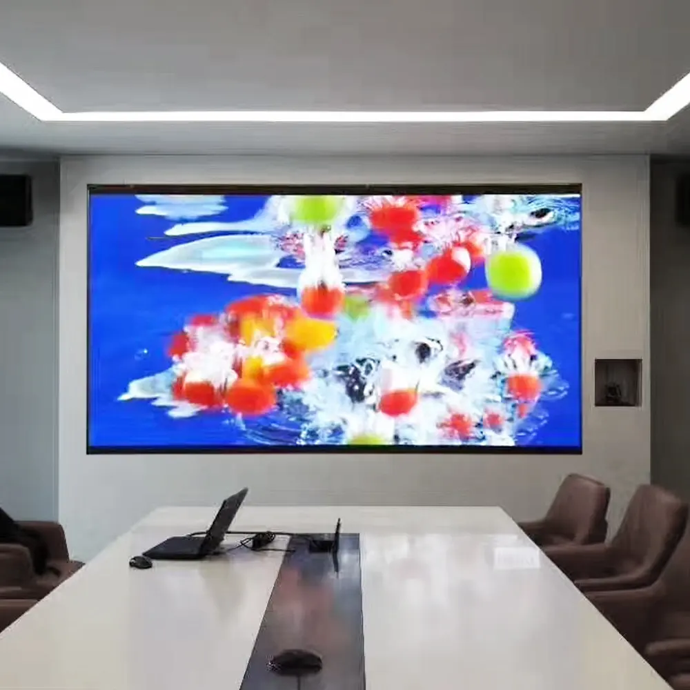 Pequeno pitch totalmente colorido tela led para sala de reunião