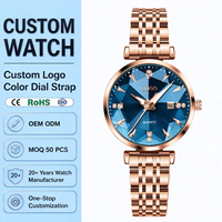 Jam Tangan Wanita Quartz OEM 5536 Mewah, Kecil dan Elegan, Tahan Air, Antik, Kalender Lengkap