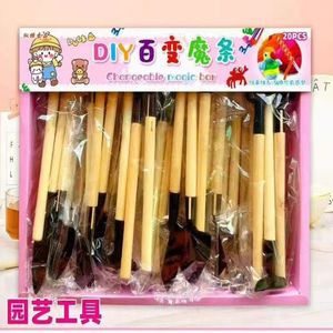 Juego de 11 herramientas de jardinería, 3 piezas, mango de madera y metal para el mantenimiento de plantas en macetas - Product Image 3
