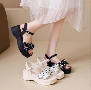 Nouvelles sandales d'été à petit talon compensé pour femme, style français, élégantes et confortables - Product Image 5