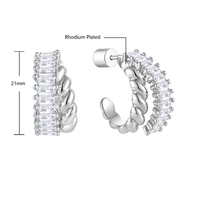 LULUFOCUS Clous d'oreilles en argent sterling 925, filigrane, demi-cercle, simples, pour la fabrication de bijoux