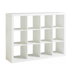 Libreria Scaffale Organizer a 12 Cubi Elegante in Legno Massello Bianco per Arredo Casa e <span class=keywords><strong>Giardino</strong></span> - Product Image 5