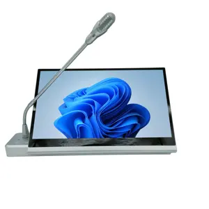 New Design Desktop Equipment Display Desk Lcd Lift Confer Monitor Smart Computer Stand Table Paperless Conference System