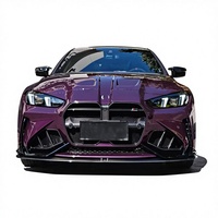 Kit carrosserie en fibre de carbone sèche pour BMW M3 M4 G80 G82, mise à niveau vers le style AD, pare-chocs avant, diffuseur, aileron, garde-boue