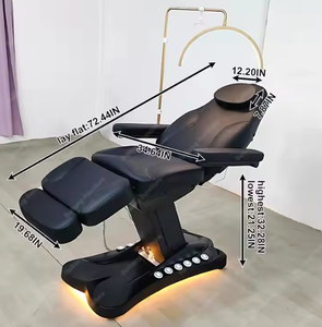 Electric Contemporary Black/White/Pink Modern Luxury <b>Foldable</b> 3 Motor PU Leather High-Density Sponge Massage <b>Table</b> for Hotel - Product Image 1